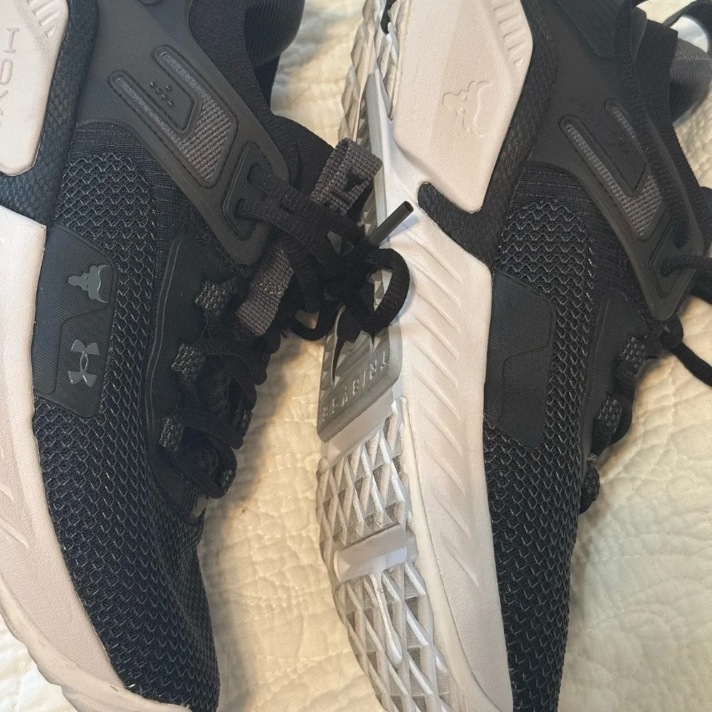 Under Armour Black and Gray Sneakers with Breathable Mesh